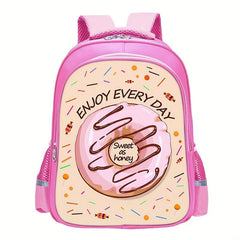 Donut Candy Pattern Casual School Bag Outdoor Sports Backpack