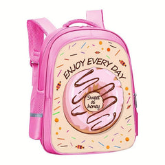 Donut Candy Pattern Casual School Bag Outdoor Sports Backpack