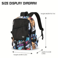 Casual Large Capacity Graffiti Backpack School Bag