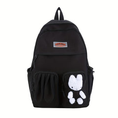 Plush Bear Denim Backpack Large Capacity School Bag