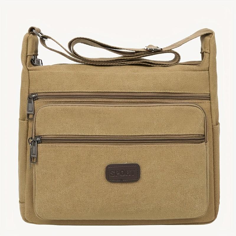 Men's Canvas Shoulder Bag Large Capacity Diagonal Messenger Bag