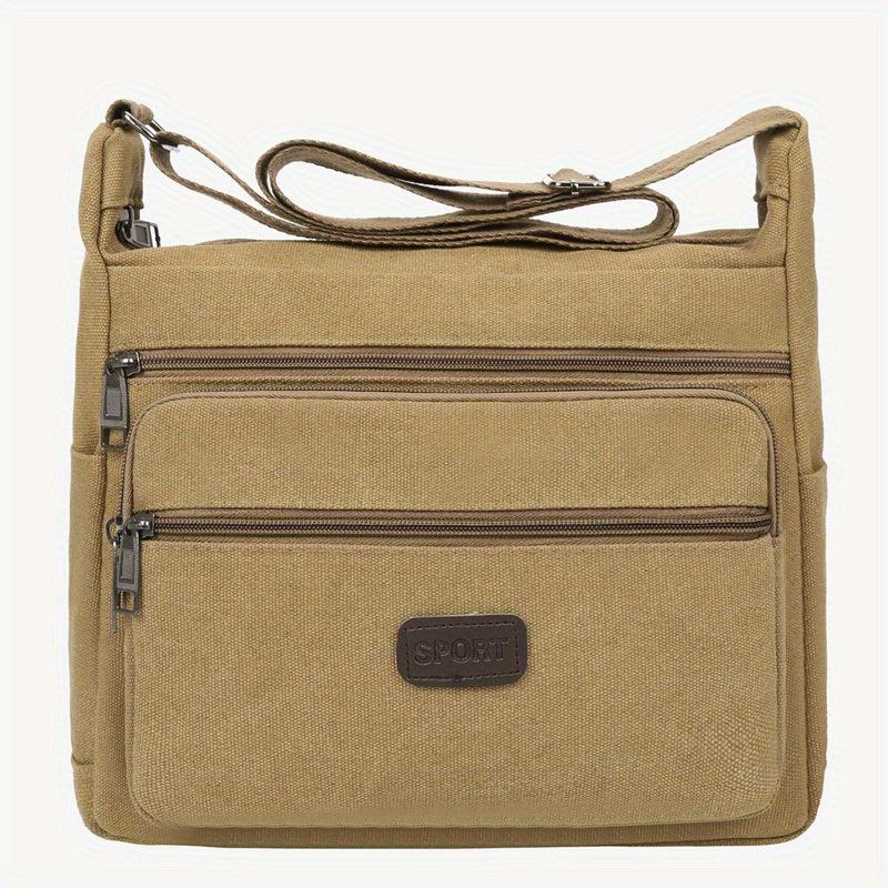 Men's Canvas Shoulder Bag Large Capacity Diagonal Messenger Bag