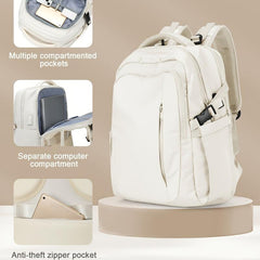 Solid Backpack Men/Women Double Shoulder Bag Business Computer Bag