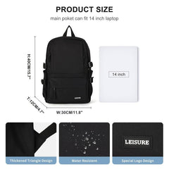 Lightweight School Bag College Laptop Backpack For Men Women Travel Bag High