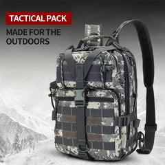 Men's Tactical Fishing Sling Backpack Camo Hiking Travel Backpack