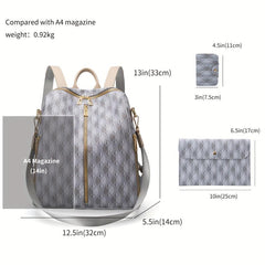 Casual Print Backpack Large Capacity All-match Travel Backpack
