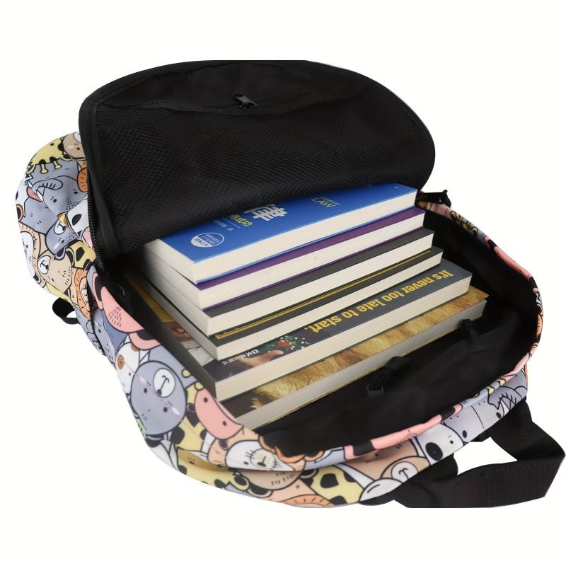 Funny Animals Pattern Students Backpack Double Shoulder Bag Large Capacity