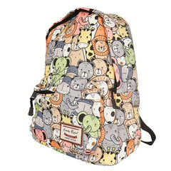 Funny Animals Pattern Students Backpack Double Shoulder Bag Large Capacity