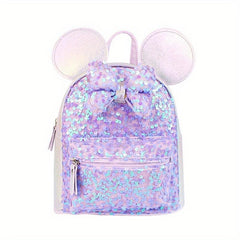 Colorful Bow Children's Backpack With Sequins