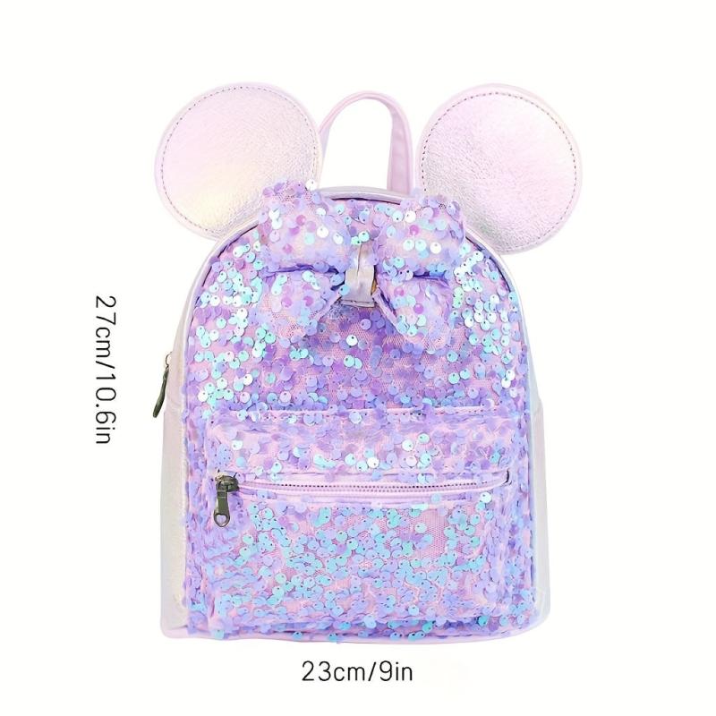 Colorful Bow Children's Backpack With Sequins
