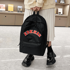 Personality Multifunctional Double Shoulder Bag Balck Bag For Men And Women