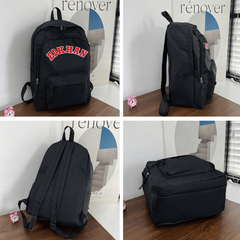Personality Multifunctional Double Shoulder Bag Balck Bag For Men And Women