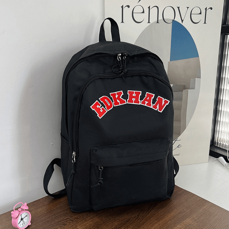 Personality Multifunctional Double Shoulder Bag Balck Bag For Men And Women