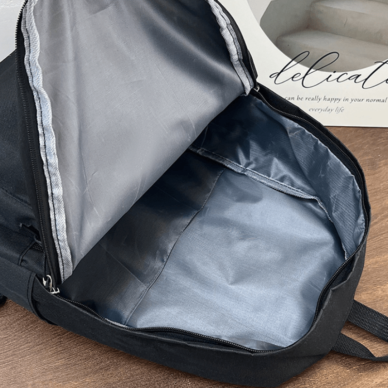 Personality Multifunctional Double Shoulder Bag Balck Bag For Men And Women