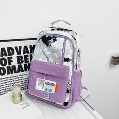 Graffiti Printed Schoolbag for College Students