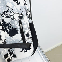 Graffiti Printed Schoolbag for College Students