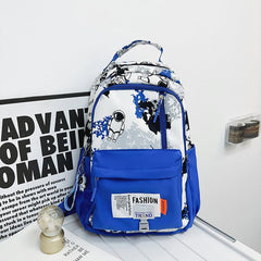 Graffiti Printed Schoolbag for College Students