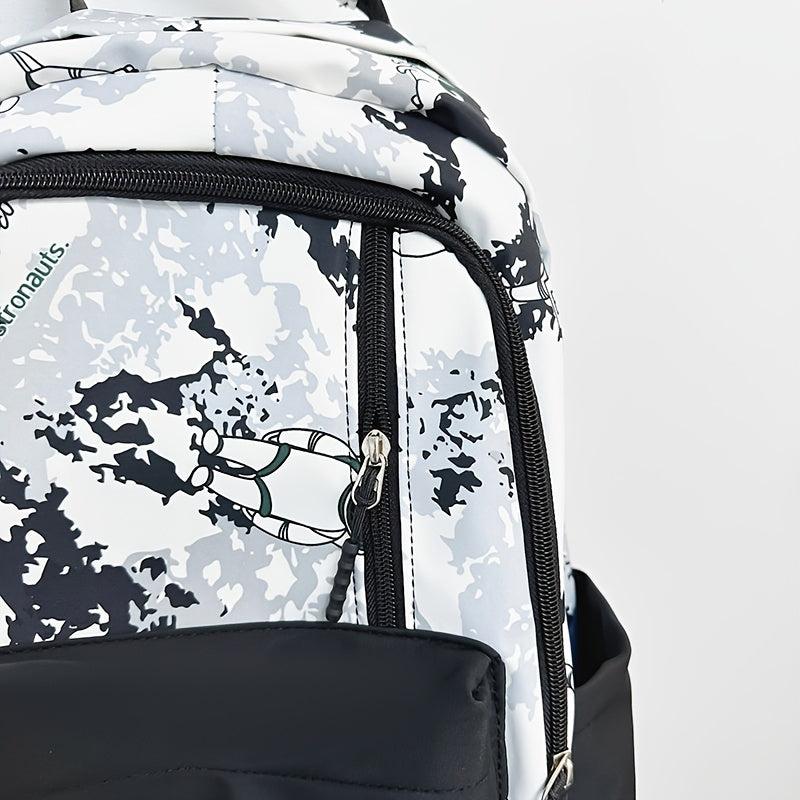 Graffiti Printed Schoolbag for College Students