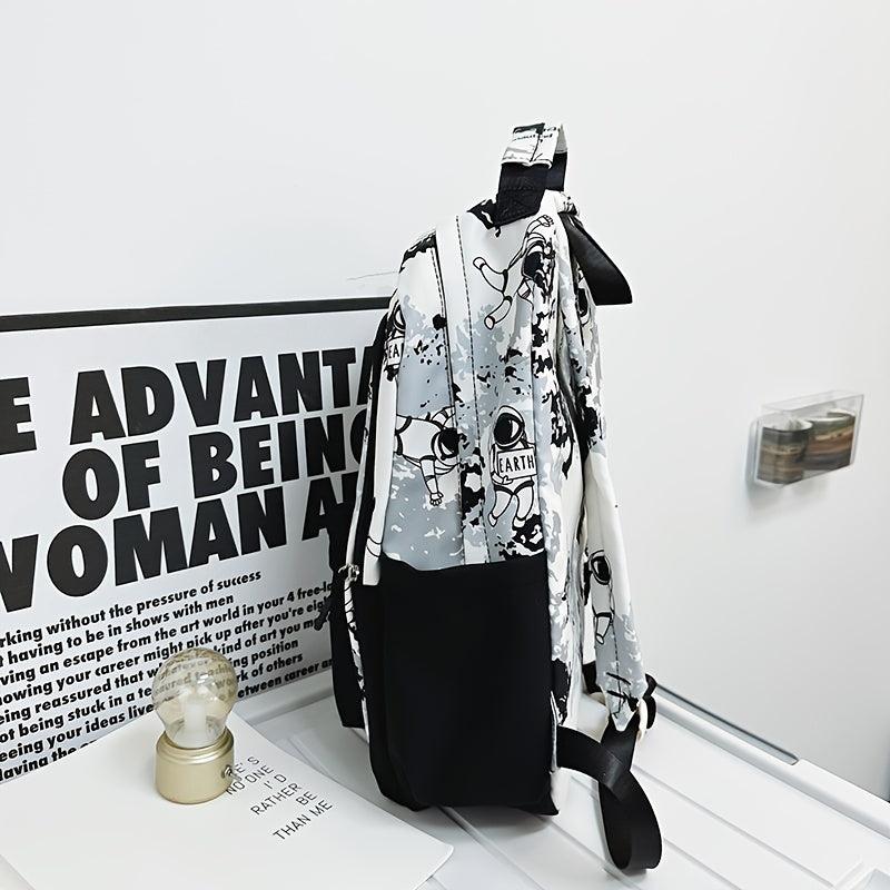 Graffiti Printed Schoolbag for College Students