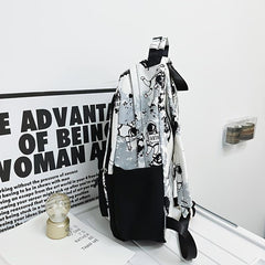 Graffiti Printed Schoolbag for College Students