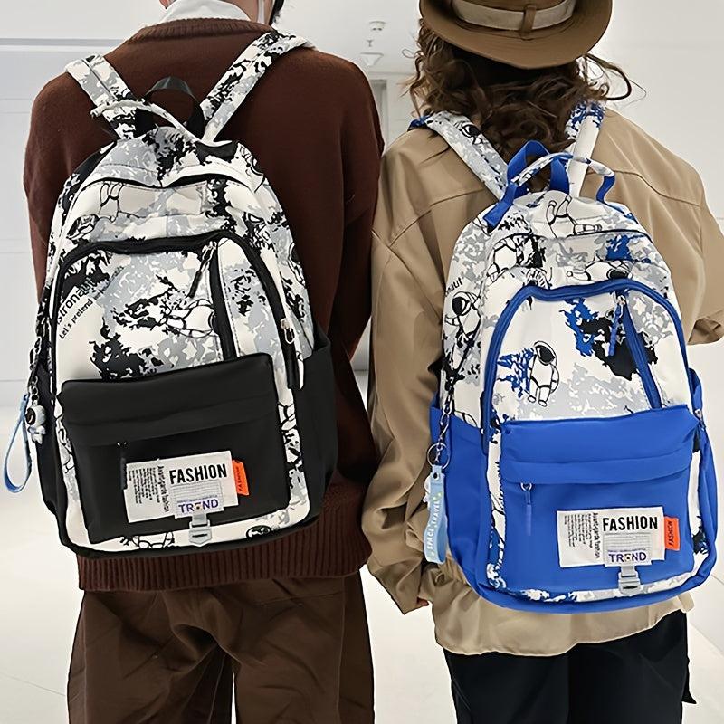 Graffiti Printed Schoolbag for College Students