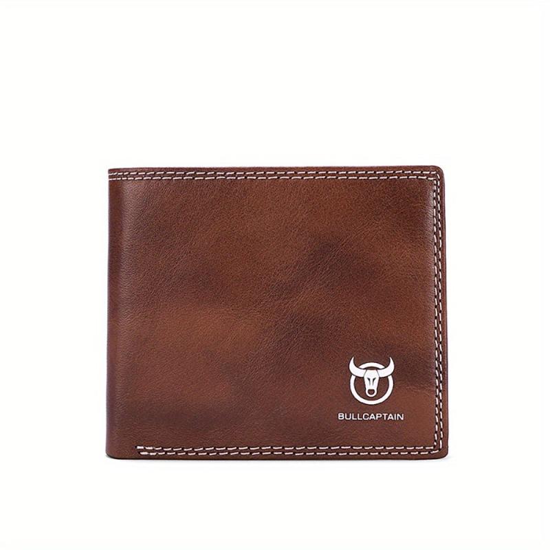 RFID Blocking Leather Wallet Men Slim Bifold Front Pocket Wallets