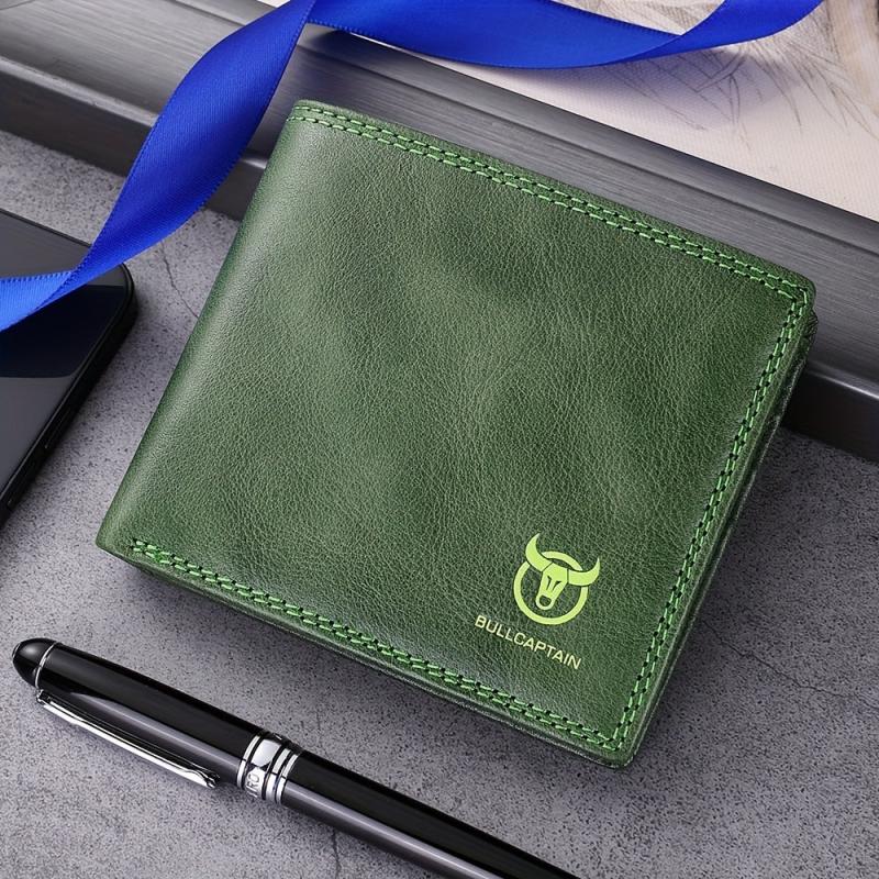 RFID Blocking Leather Wallet Men Slim Bifold Front Pocket Wallets