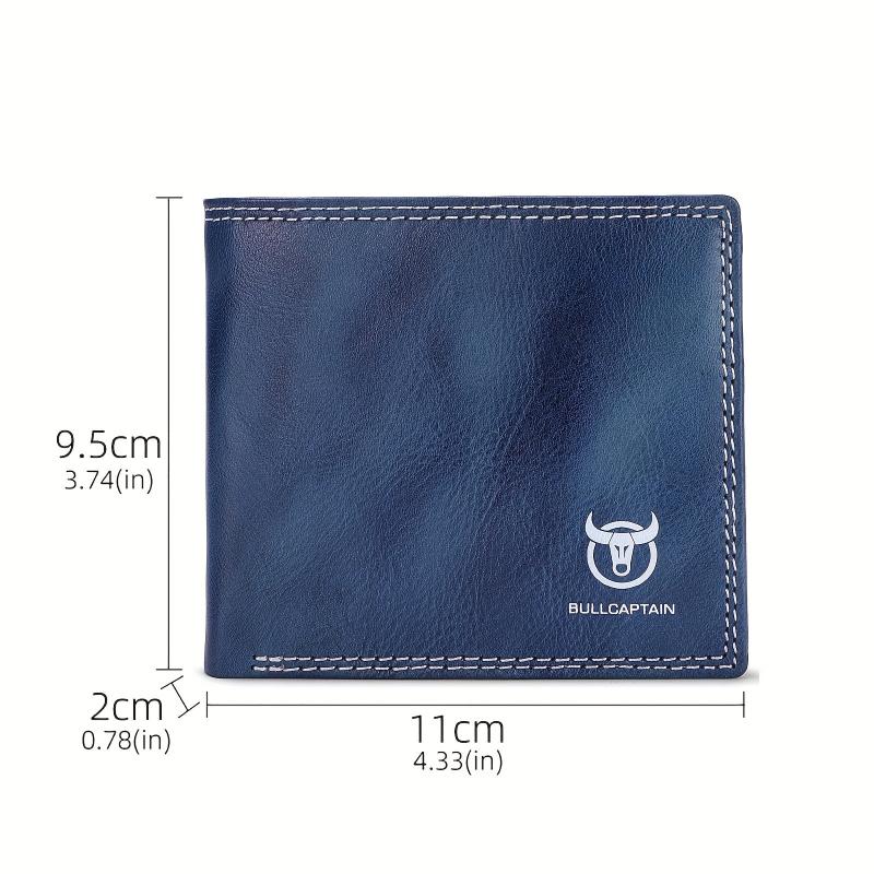 RFID Blocking Leather Wallet Men Slim Bifold Front Pocket Wallets