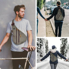 Men's Casual Canvas Chest Bag Multifunctional Crossbody Bag