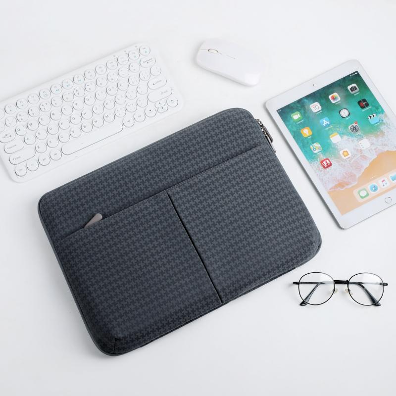 Tablet Storage Bag Laptop Protective Cover Houndstooth Plaid Pur