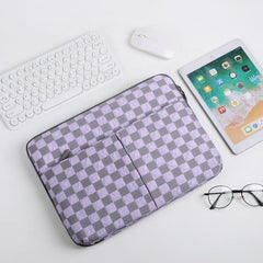 Tablet Storage Bag Laptop Protective Cover Houndstooth Plaid Pur