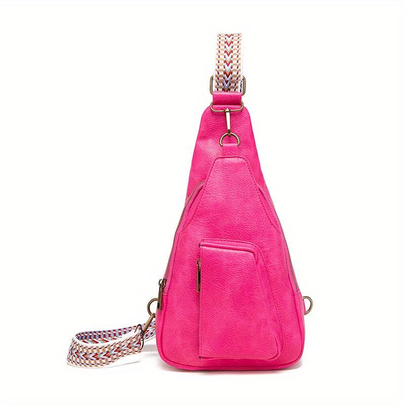 Vintage Style Sling Bag Geometric Crossbody Bag Women's Chest Purse