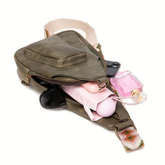 Vintage Style Sling Bag Geometric Crossbody Bag Women's Chest Purse