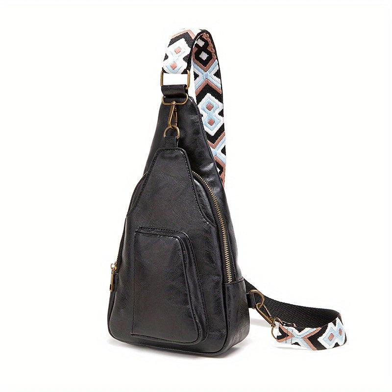 Vintage Style Sling Bag Geometric Crossbody Bag Women's Chest Purse