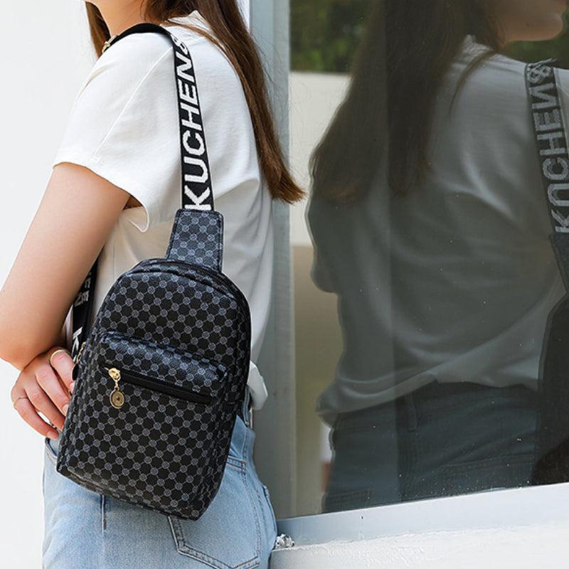 Geometric Pattern Sling Bag Women's Chest Bag