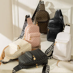 Geometric Pattern Sling Bag Women's Chest Bag