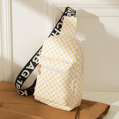 Geometric Pattern Sling Bag Women's Chest Bag