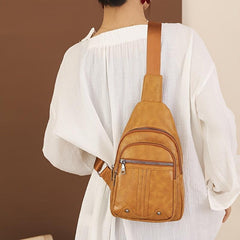 Women's Vintage Faux Leather Sling Bag