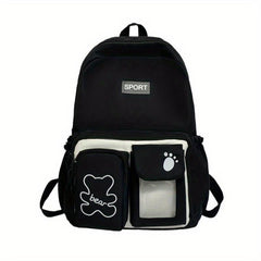 Casual Backpack School Bag Solid Travel Backpack