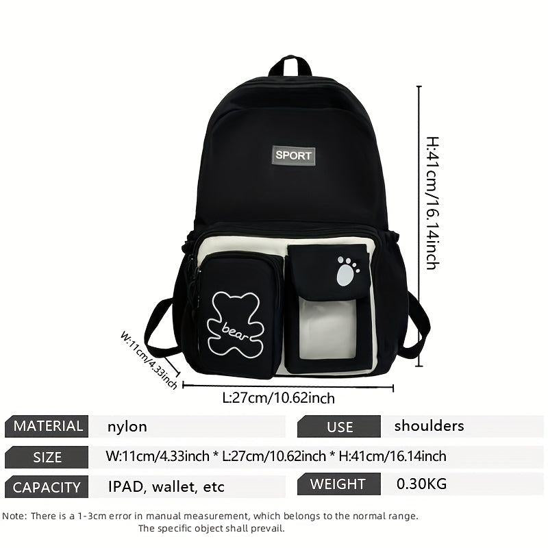 Casual Backpack School Bag Solid Travel Backpack