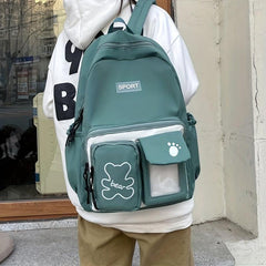 Casual Backpack School Bag Solid Travel Backpack