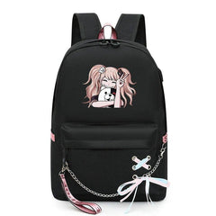 Cartoon Girl Pattern Laptop Backpack for Teenage Girls Women School Travel
