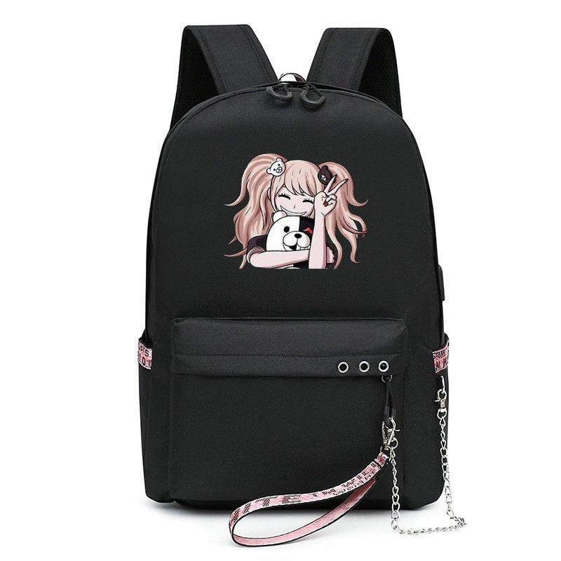 Cartoon Girl Pattern Laptop Backpack for Teenage Girls Women School Travel