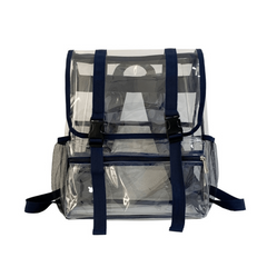 Transparent PVC Flap Backpack Large Capacity Travel Backpack