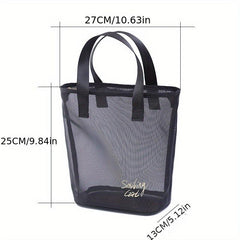 Large Mesh Tote Bag Travel Storage Beach Cosmetic Bag
