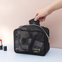 Large Mesh Tote Bag Travel Storage Beach Cosmetic Bag