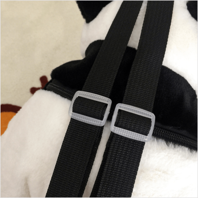 Cut Panda Doll Backpack Soft Plush Double Shoulder Bag for Students