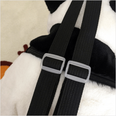 Cut Panda Doll Backpack Soft Plush Double Shoulder Bag for Students