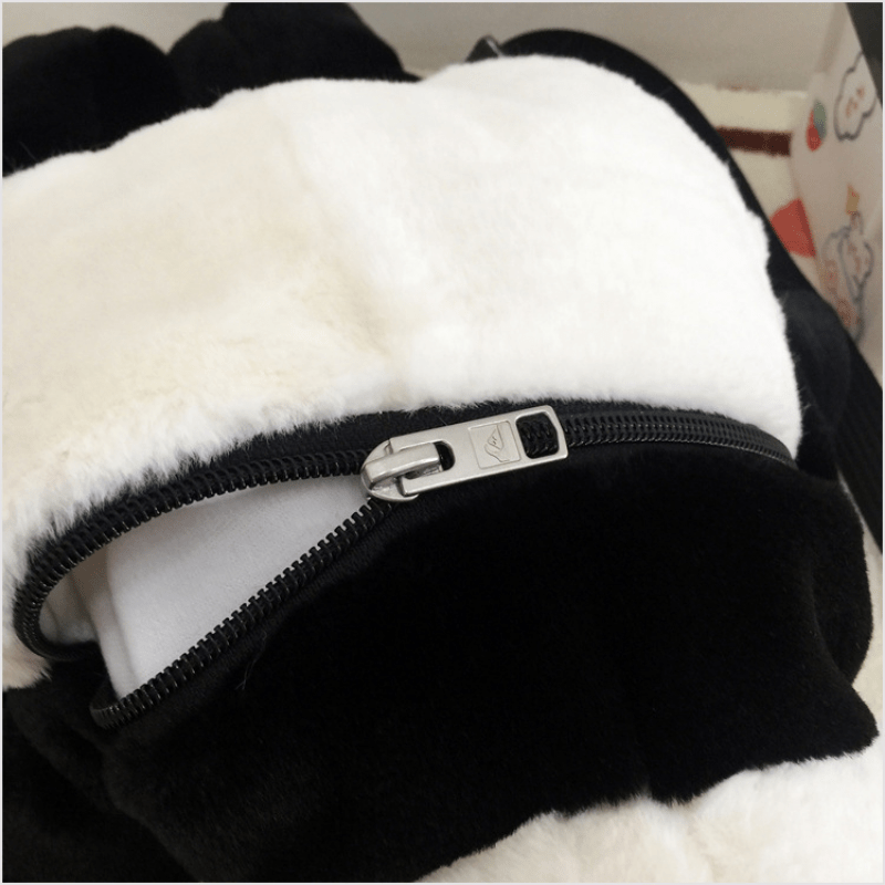 Cut Panda Doll Backpack Soft Plush Double Shoulder Bag for Students