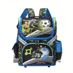 Kids Butterfly Kitten Soccer Schoolbag Backpack Adjustable Straps